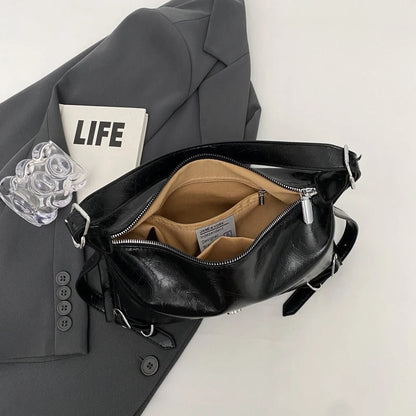 Y2K - Leather shoulder bag for ladies-Elly Rose