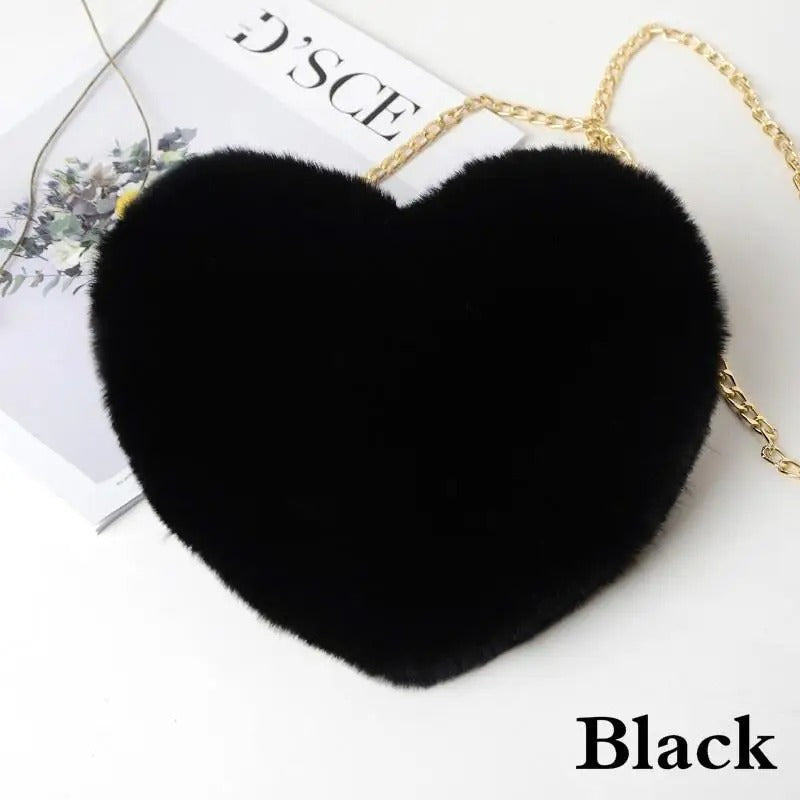 Love - Plush shoulder bag with heart-Elly Rose