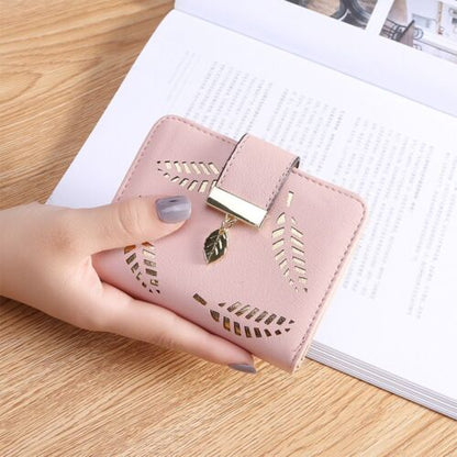 Leather wallet with gold leaf | Trendy and practical-Elly Rose