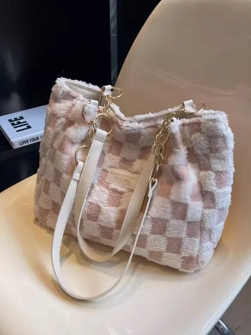 Venus - Trendy checkered shoulder bag for ladies-Elly Rose