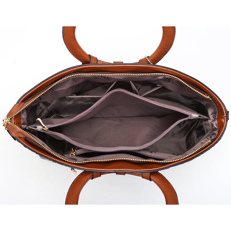 Talisa - Elegant crocodile leather bag with handmade details.-Elly Rose