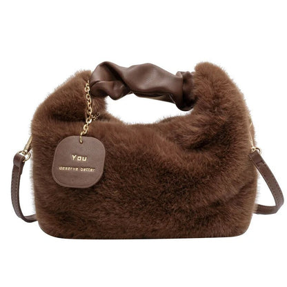 Plush - Deluxe plush tote bag for ladies-Elly Rose