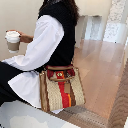 Ivy - Women's striped tote bag - Elegant and versatile-Elly Rose