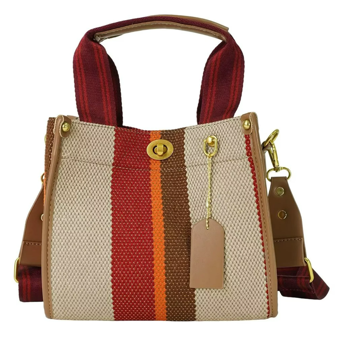 Ivy - Women's striped tote bag - Elegant and versatile-Elly Rose