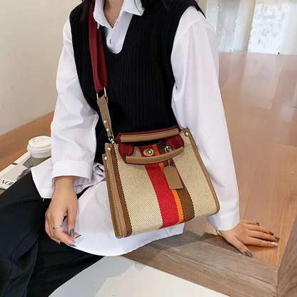 Ivy - Women's striped tote bag - Elegant and versatile-Elly Rose