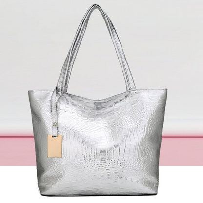 Aurora shoulder bag - Spacious bag with crocodile print-Elly Rose