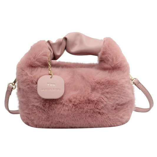 Plush - Deluxe plush tote bag for ladies-Elly Rose