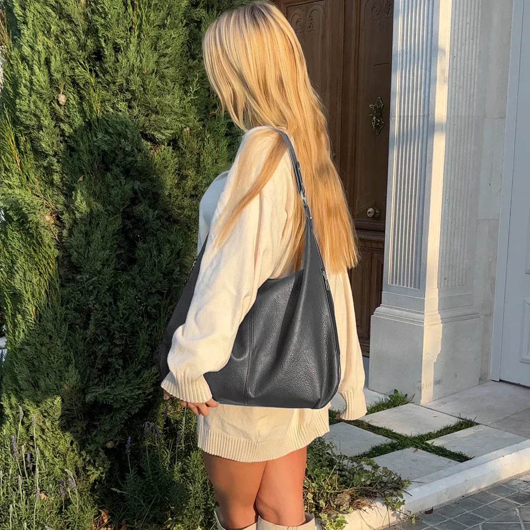 Elegant leather hobo bag - Helen-Elly Rose